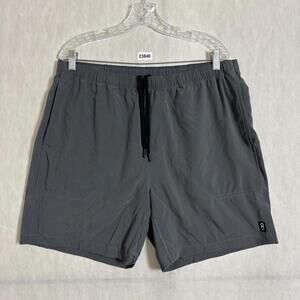 Rhone Men's Size XL Gray Polyester 7" Inseam Unlined Essential Training Shorts